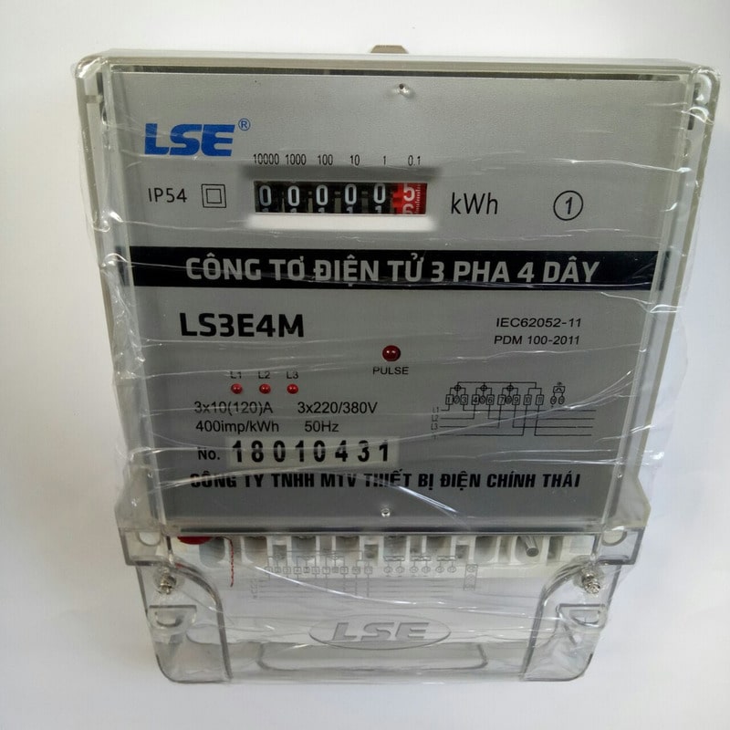 cách xem số điện trên đồng hồ 3 pha