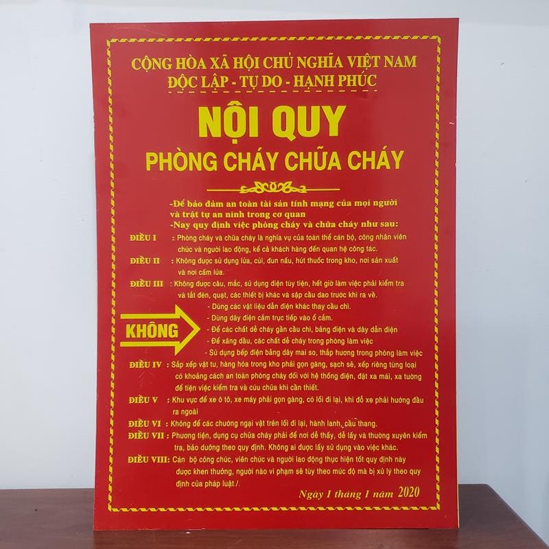 Nội quy phòng cháy chữa cháy