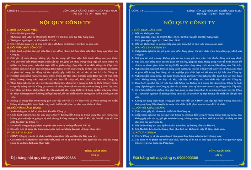 Xây Dựng và Thực Thi Nội Quy Lao Động và Nội Quy Văn Phòng Chuẩn Mực
