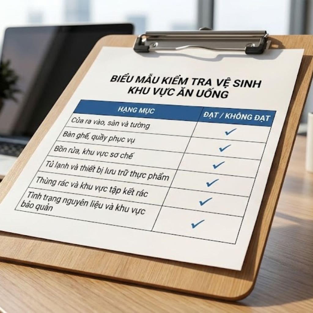 Biểu mẫu kiểm tra vệ sinh
