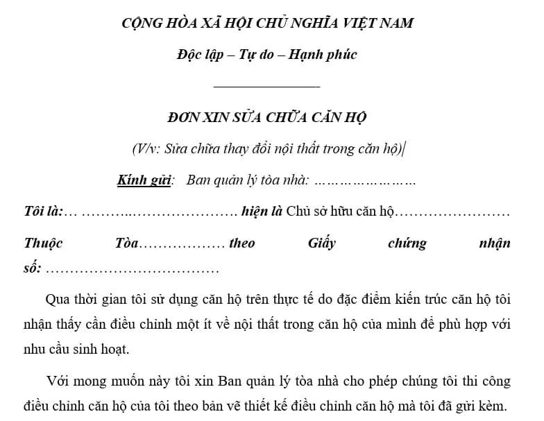 Quy định sửa chữa nhà chung cư: Khi nào phải xin phép, sửa thế nào cho đúng luật? 5 quy định sửa chữa nhà chung cư