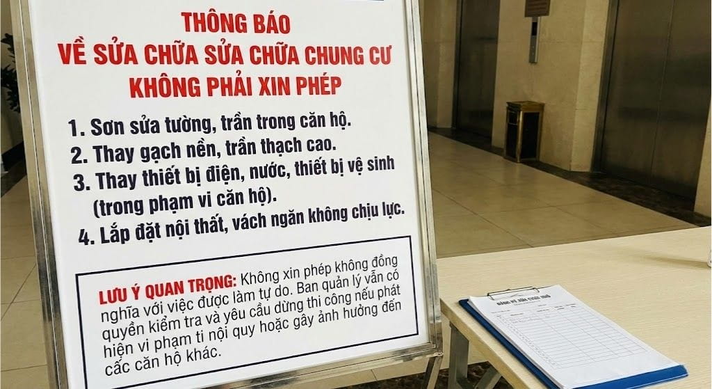 Quy định sửa chữa nhà chung cư: Khi nào phải xin phép, sửa thế nào cho đúng luật? 3 quy định sửa chữa nhà chung cư