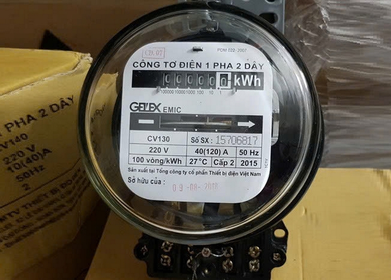 Cách xem đồng hồ điện 1 pha